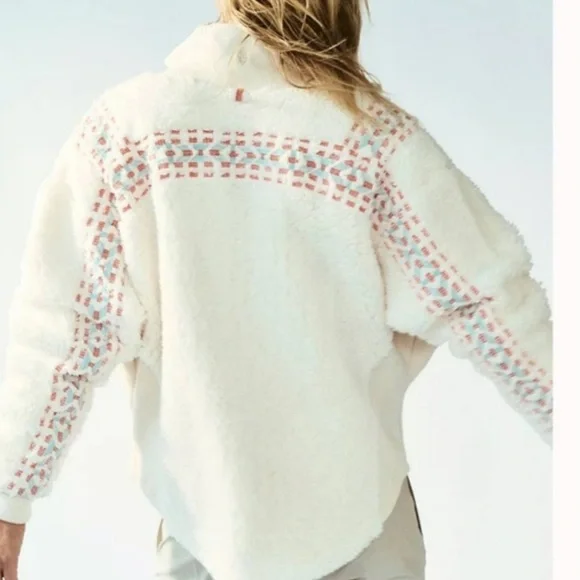 Free People Movement Snowy Peaks Embroidered Fleece Jacket - Picture 2 of 7